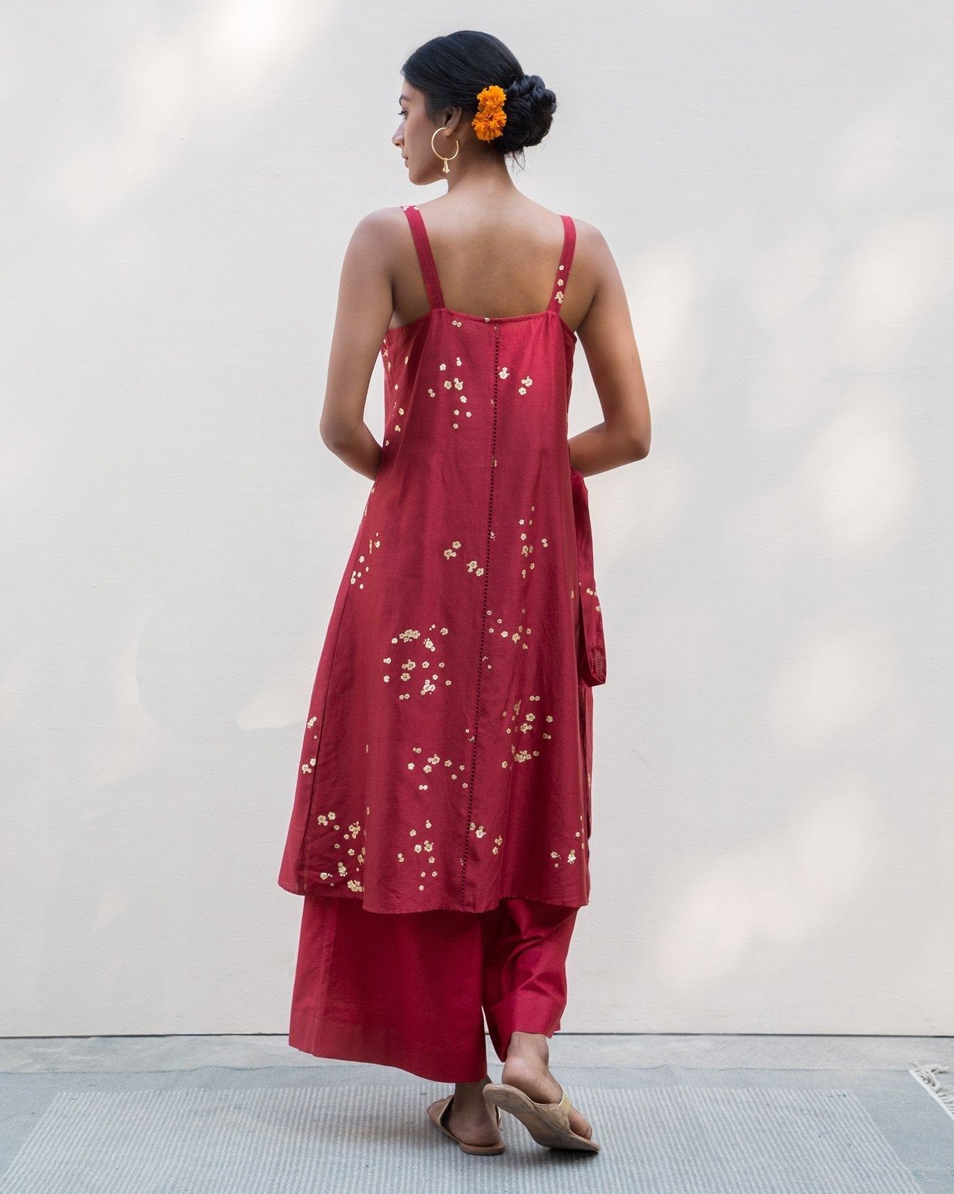 Strappy Kurta - Red