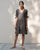 V-Neck Shift Dress - Charcoal