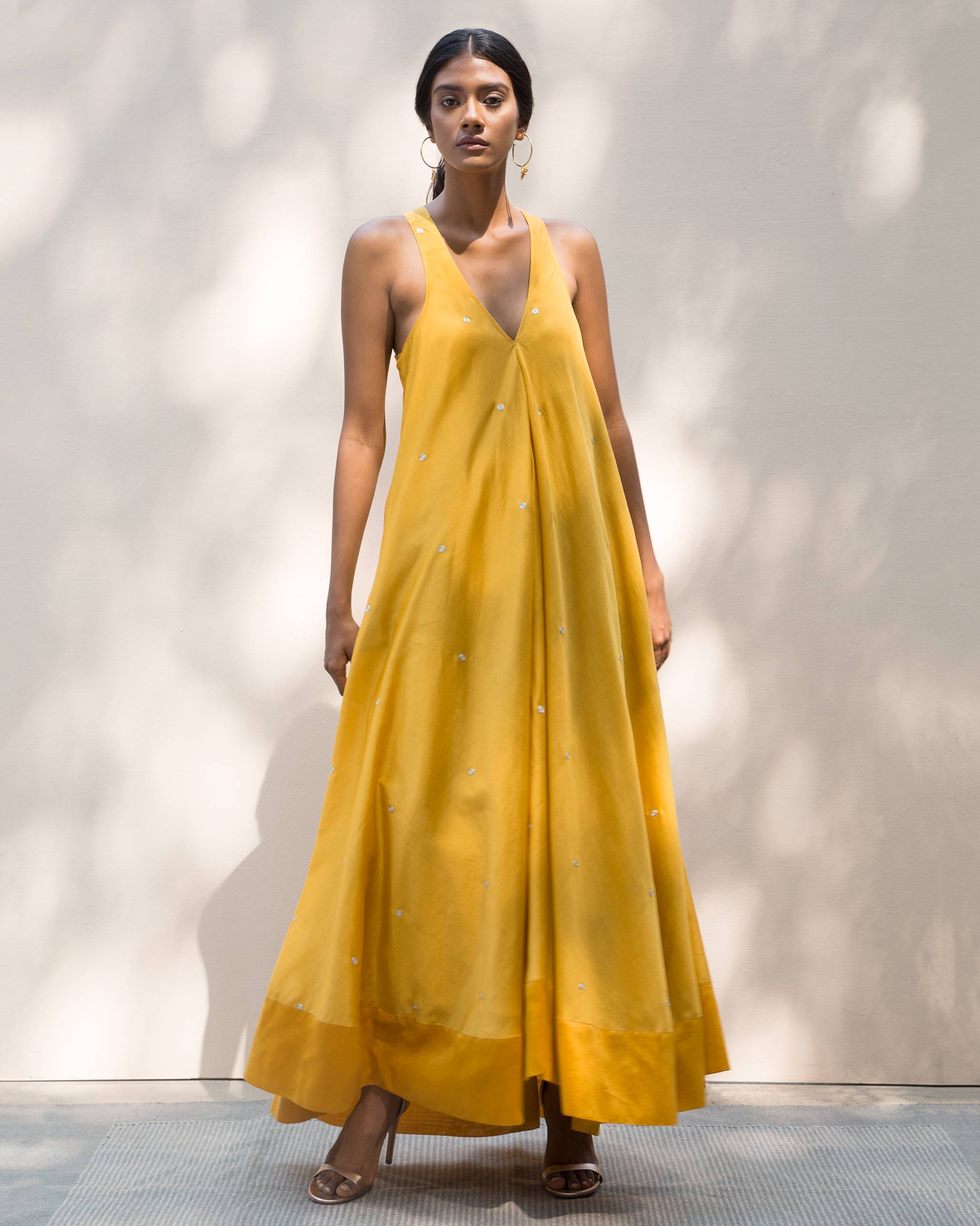 Akira Twist Back Dress - Yellow