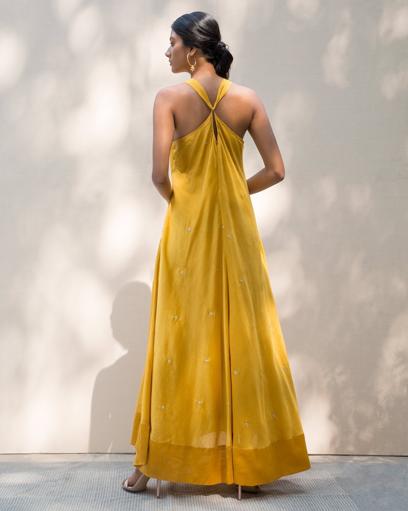 Akira Twist Back Dress - Yellow