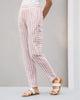 Side Elastic Narrow Pants - Red