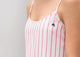 Side Slit Stripe Dress - Red