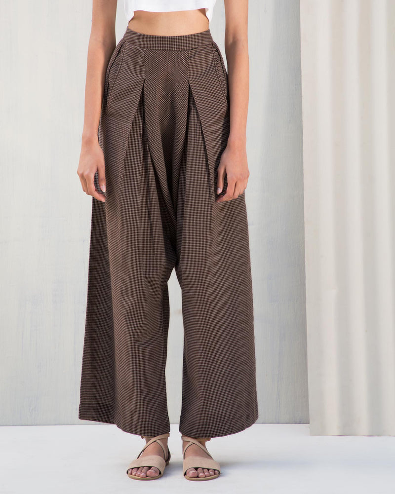 Wide Leg Drop Crotch Pants