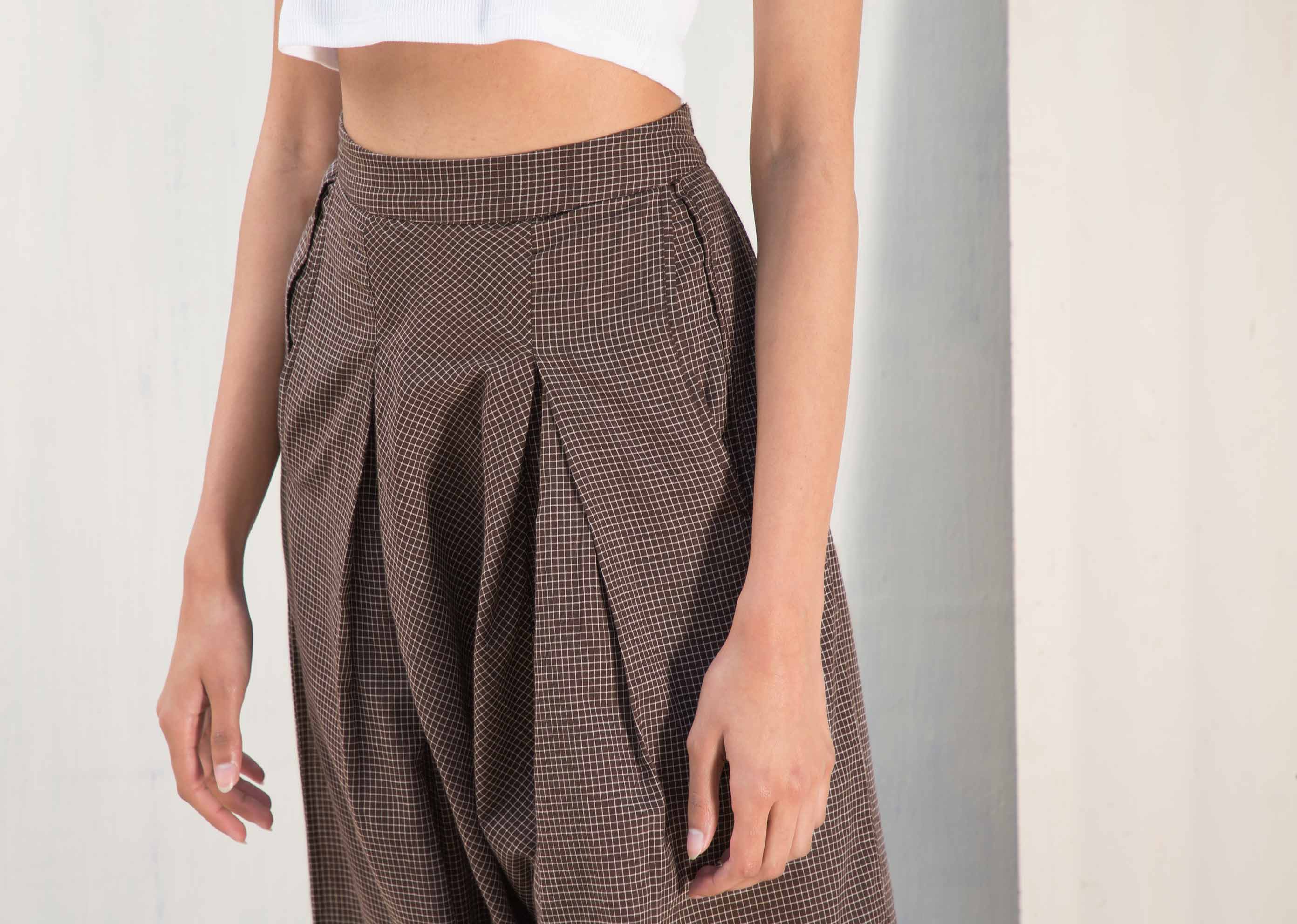 Wide Leg Drop Crotch Pants