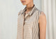 Sleeveless Stripe Yoke Top