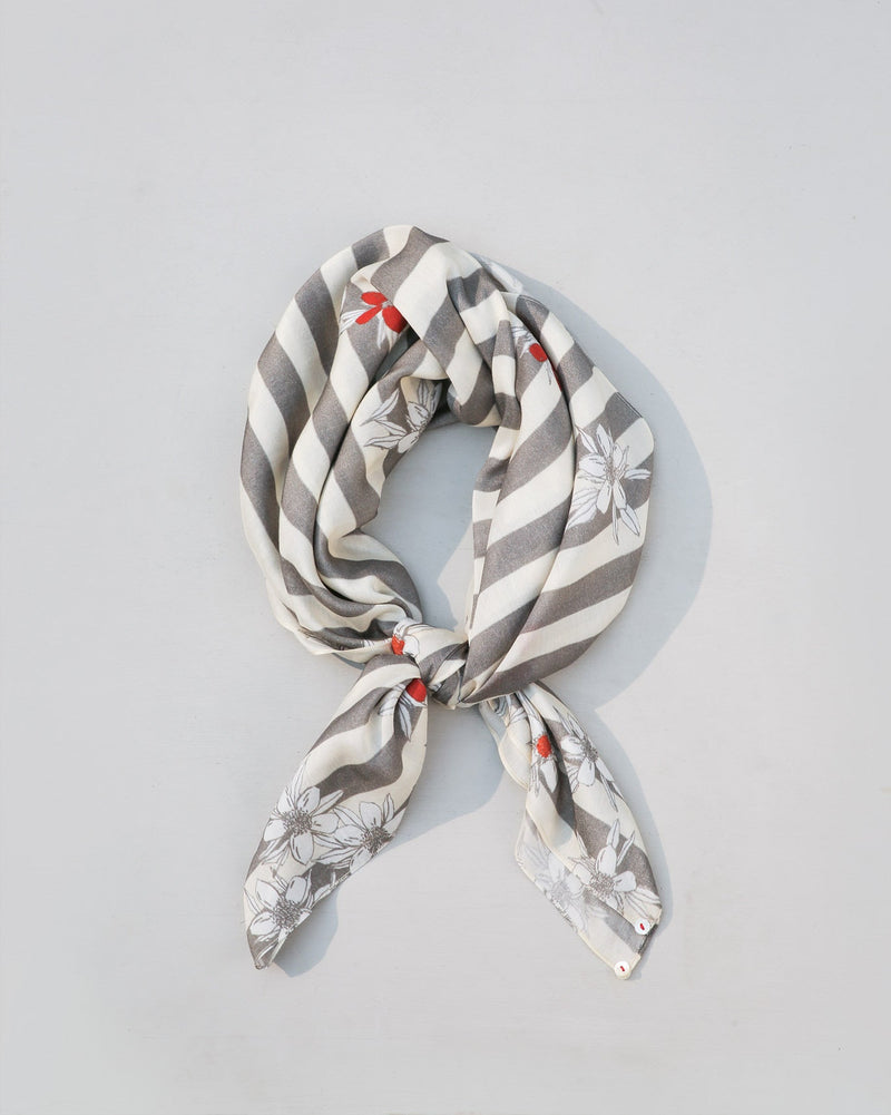 Stripe Floral Scarf