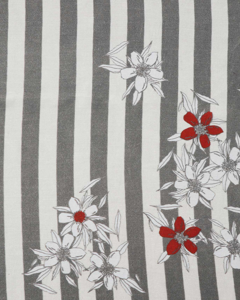 Stripe Floral Scarf