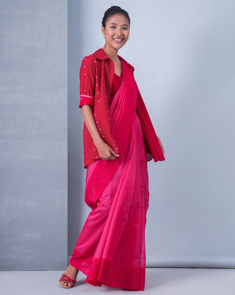 Tribe Sari - Red & Pink