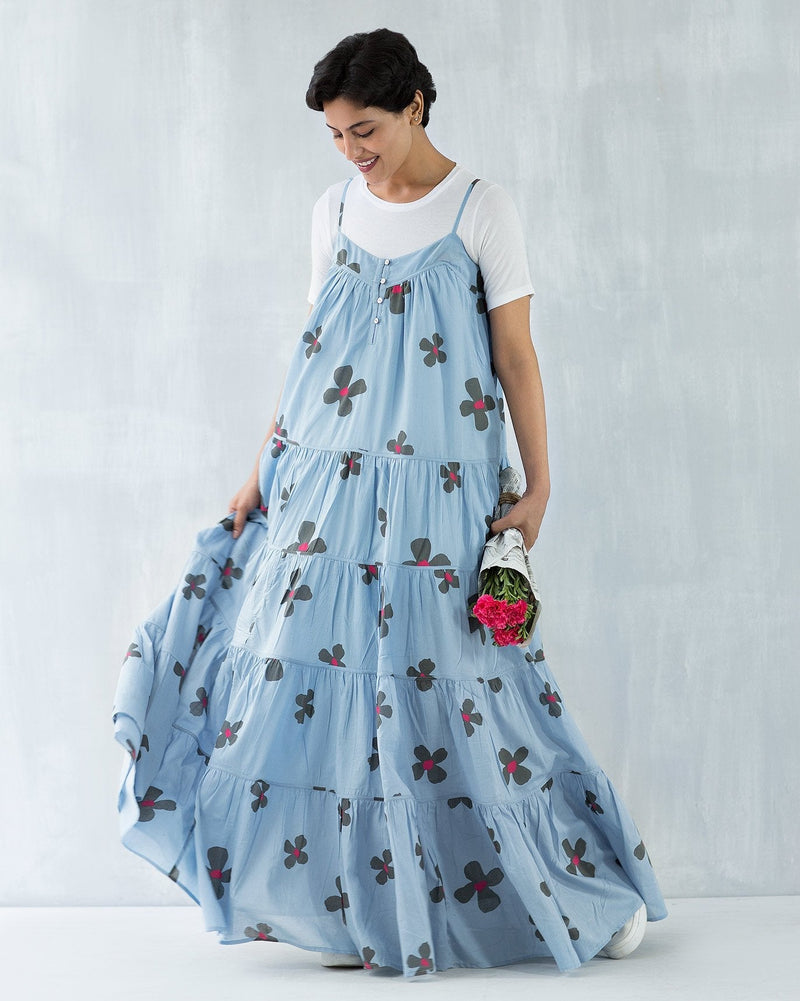 Strappy Foral Maxi Dress