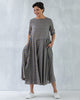Waist Dot Pleat Dress