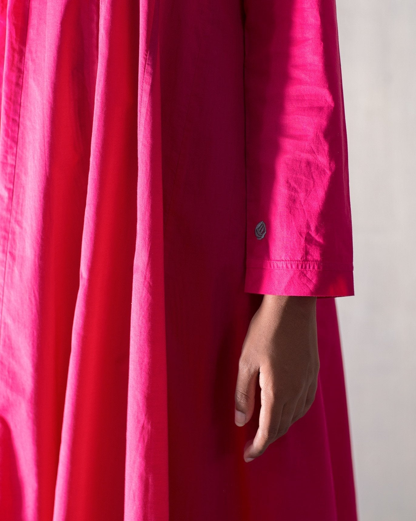 Tisya Plain Kurta - Fuchsia