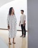 V-Neck Kaftan - White & Black