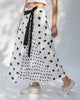 Side Knot Skirt - White & Black