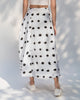 Side Knot Skirt - White & Black