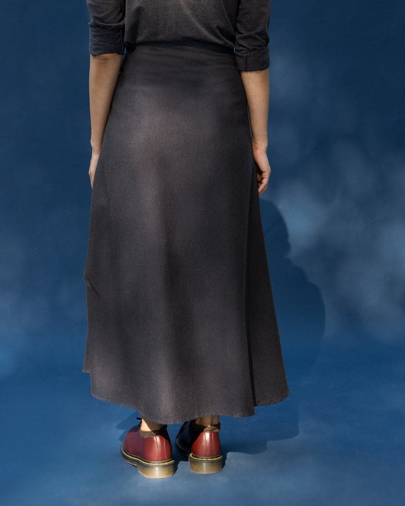 Side Knot Skirt - Charcoal