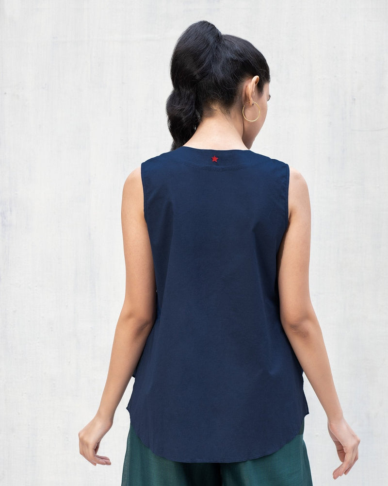 Rivet Top - Indigo