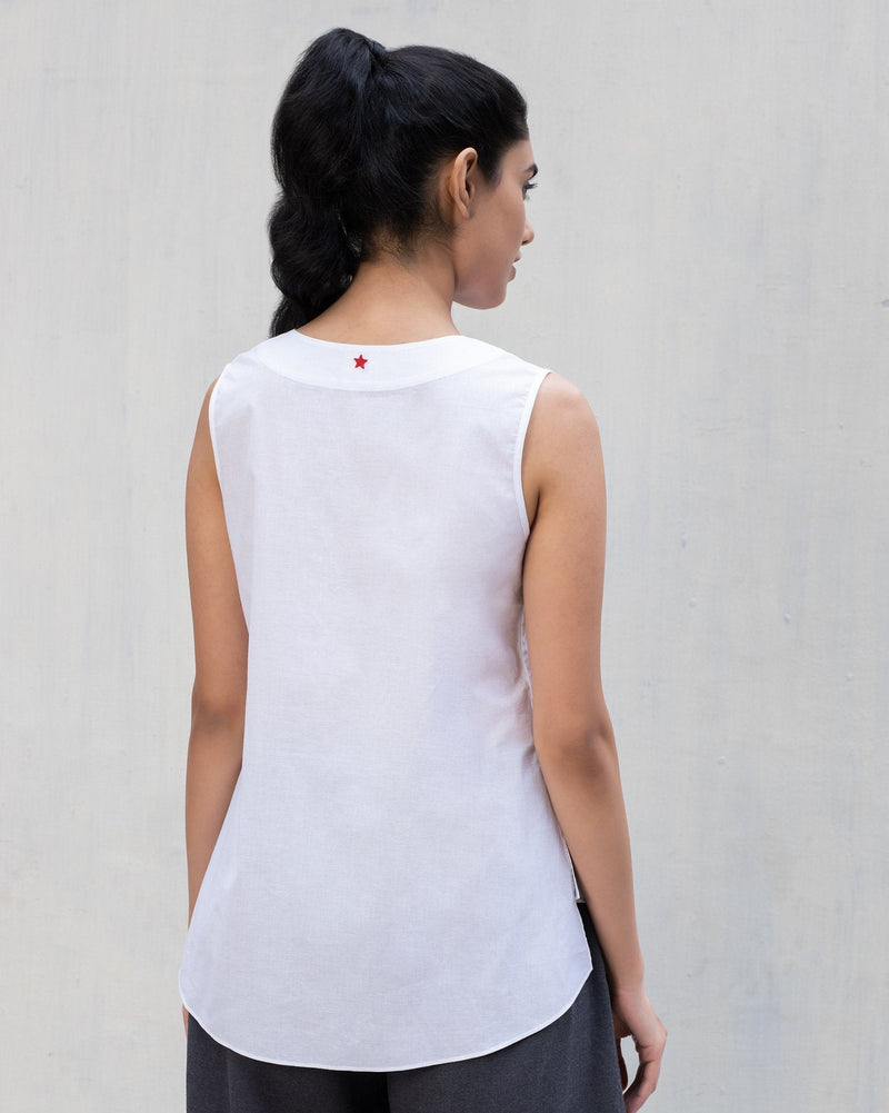 Rivet Top - White