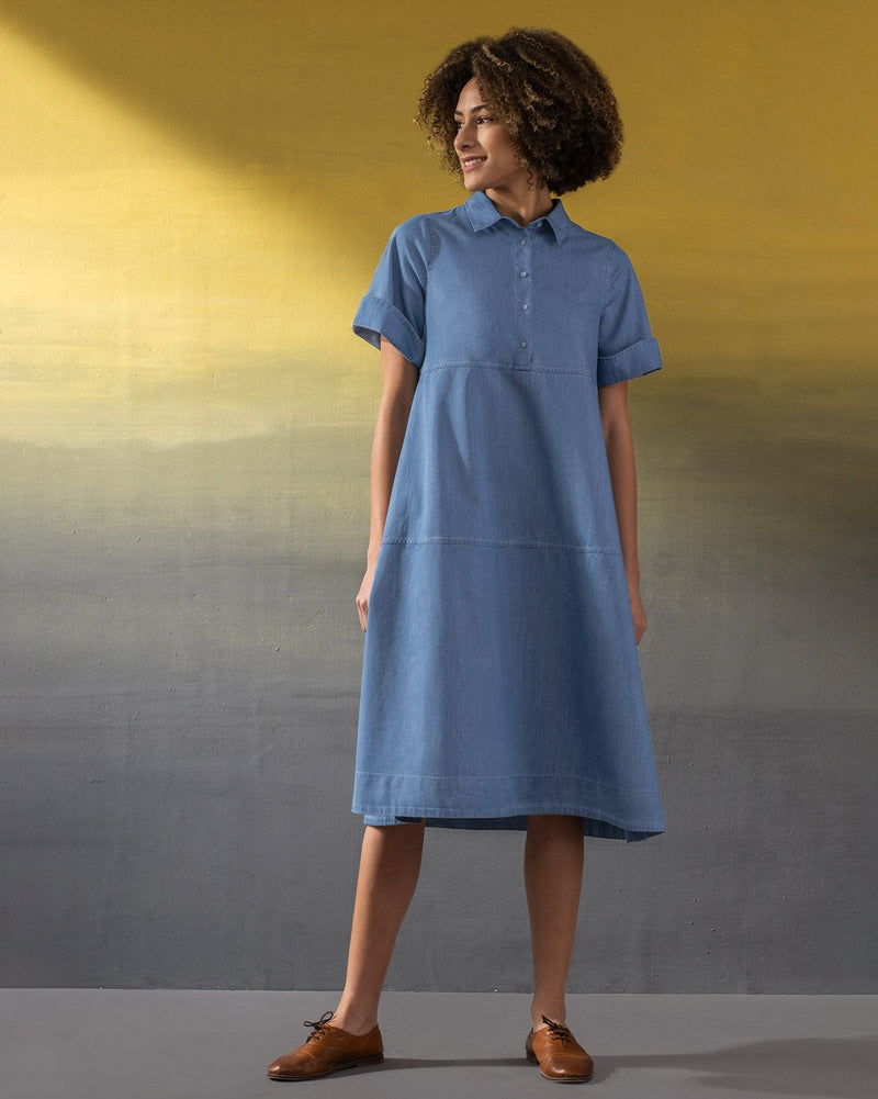 Youji Dress - Blue Wash
