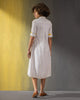 Transit Long Sleeve Dress - Yellow & White