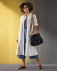 Transit Long Sleeve Dress - Yellow & White