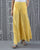 Uneven Hem Stripe Pants - Yellow & Grey