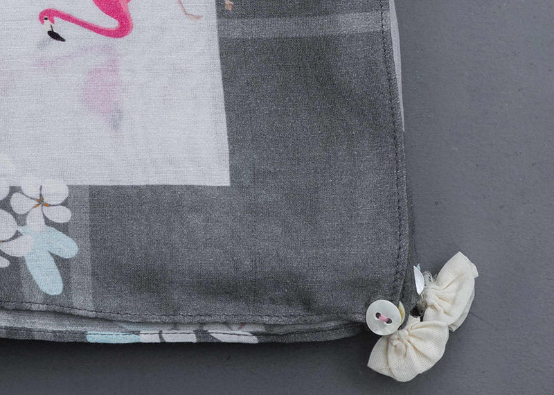 Toucan Scarf - Grey & Black