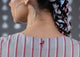 Rivet Stripe Top - Red & Grey