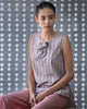 Rivet Stripe Top - Red & Grey