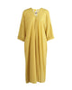V-Neck Kaftan - Yellow & Grey Stripes