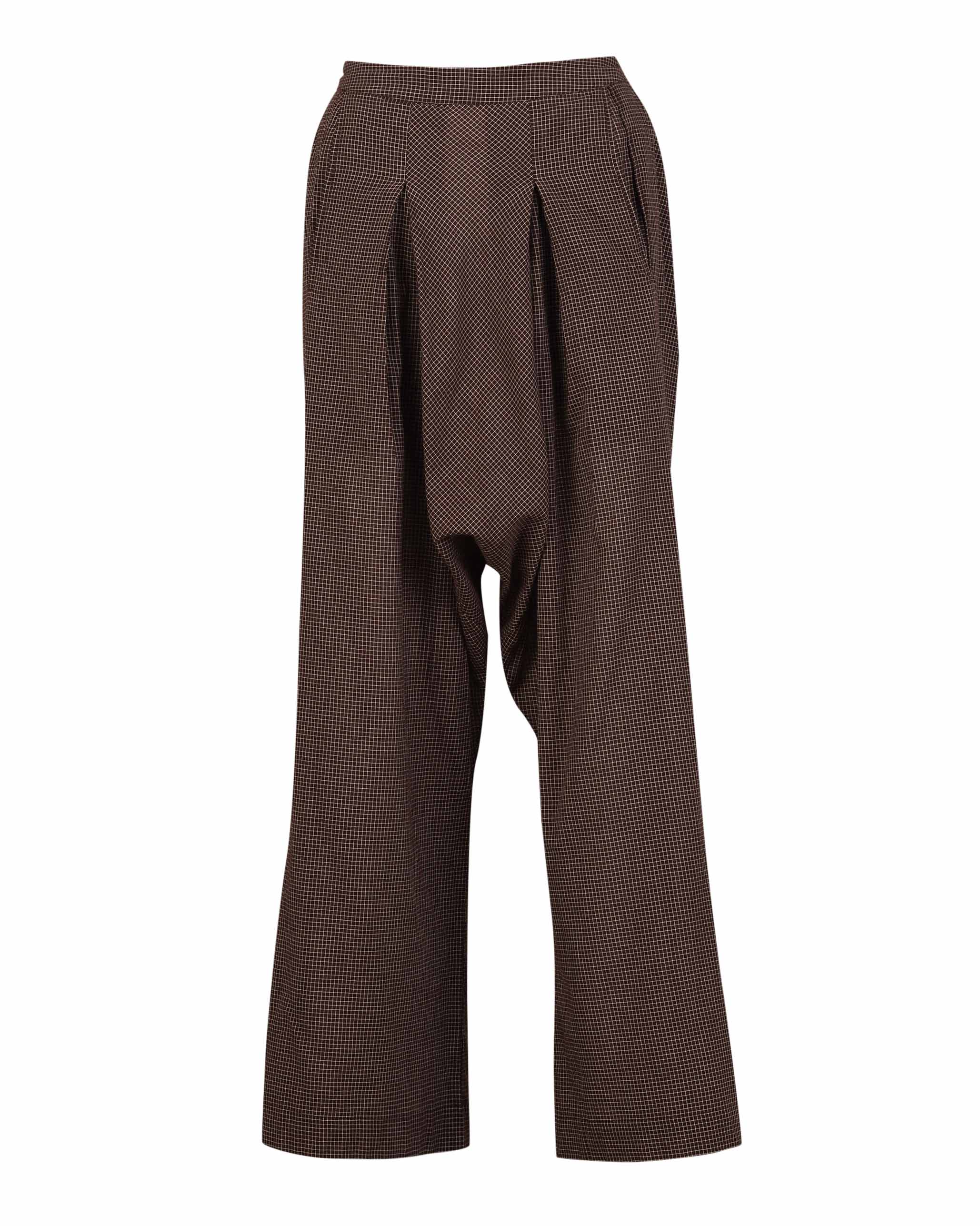 Wide Leg Drop Crotch Pants