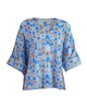 Short V Neck Top - Blue