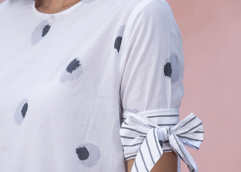 Side Slit Kurta - White