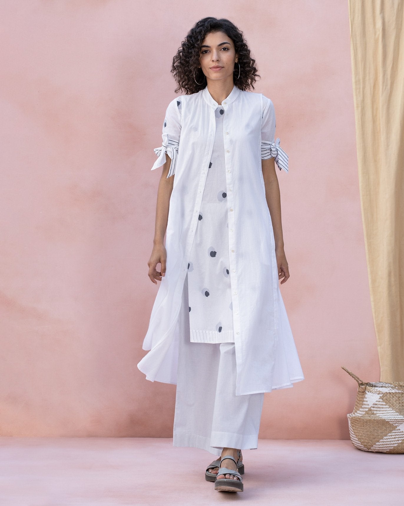 Side Slit Kurta - White