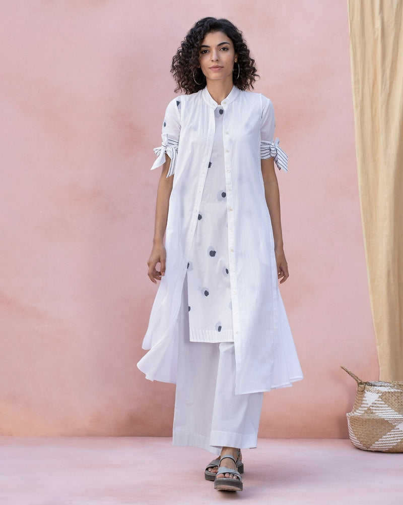 Side Slit Kurta - White