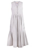 Ubuntu Maxi Dress - Grey Pin Stripes