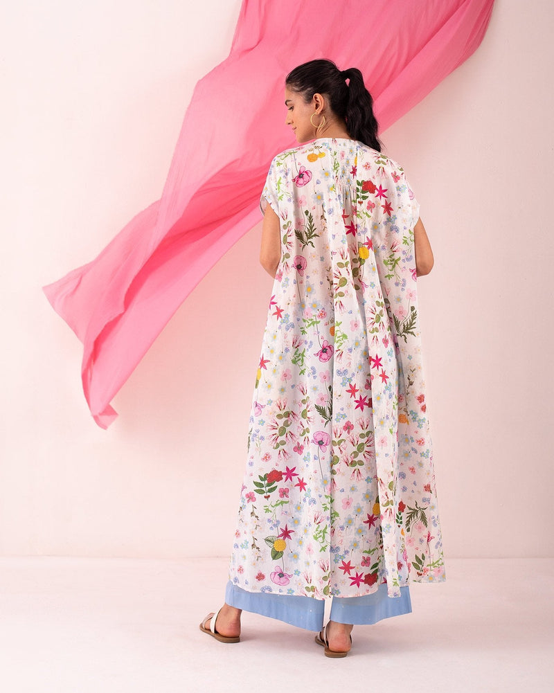 Smocked Kaftan - Floral