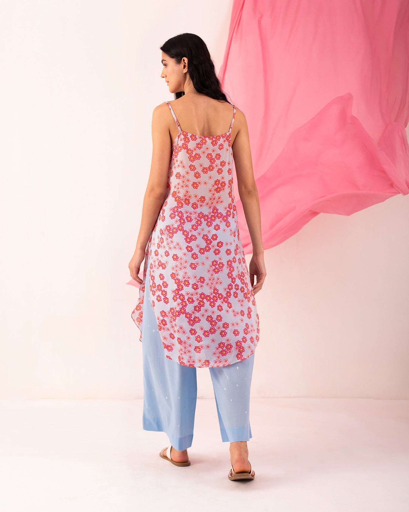 Vintage Camisole - Blue & Pink