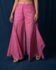 Uneven Hem Pants - Pink & Grey