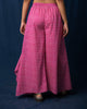 Uneven Hem Pants - Pink & Grey