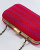 Stripey Clutch - Pink & Red