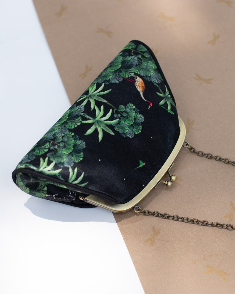 Romani Clutch - Black & Green