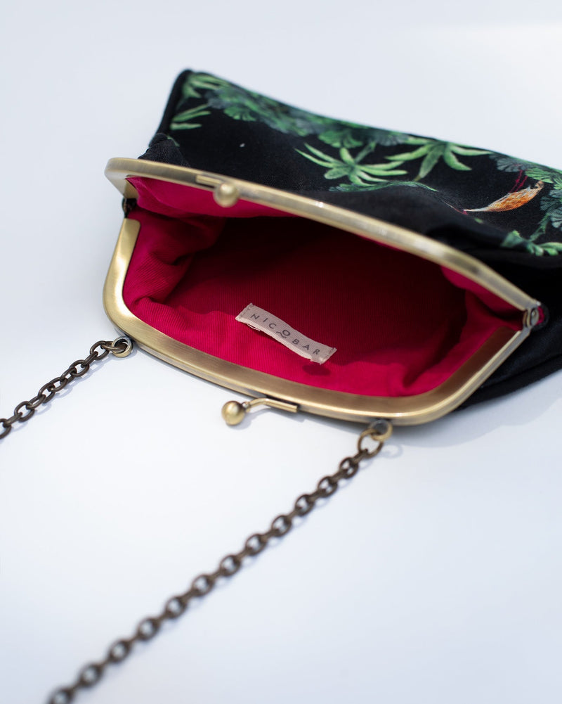 Romani Clutch - Black & Green