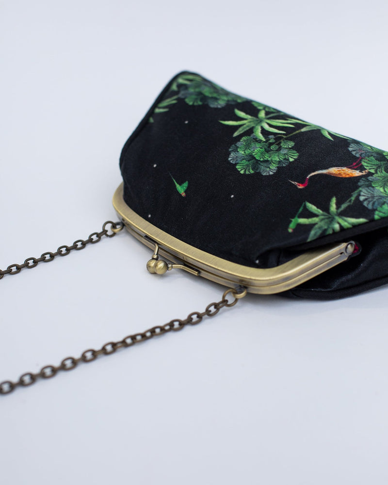 Romani Clutch - Black & Green