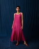 Strappy Flare Dress - Pink & Red