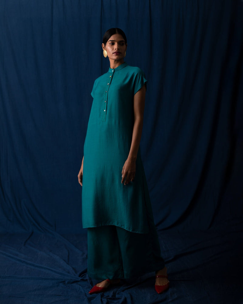 Short Sleeve Kurta - Teal