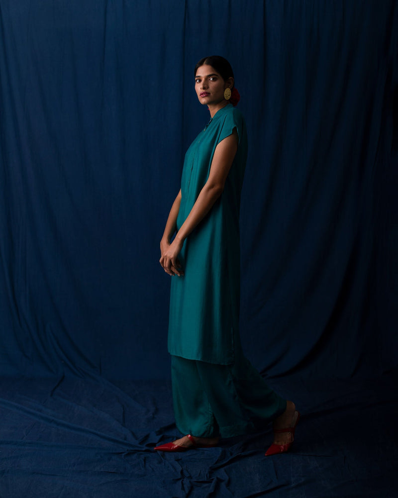 Short Sleeve Kurta - Teal