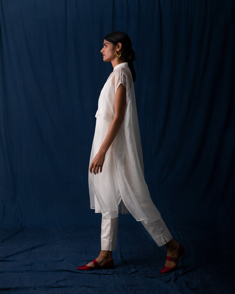 Sheer A-Line Kurta & Slip (Set of 2)