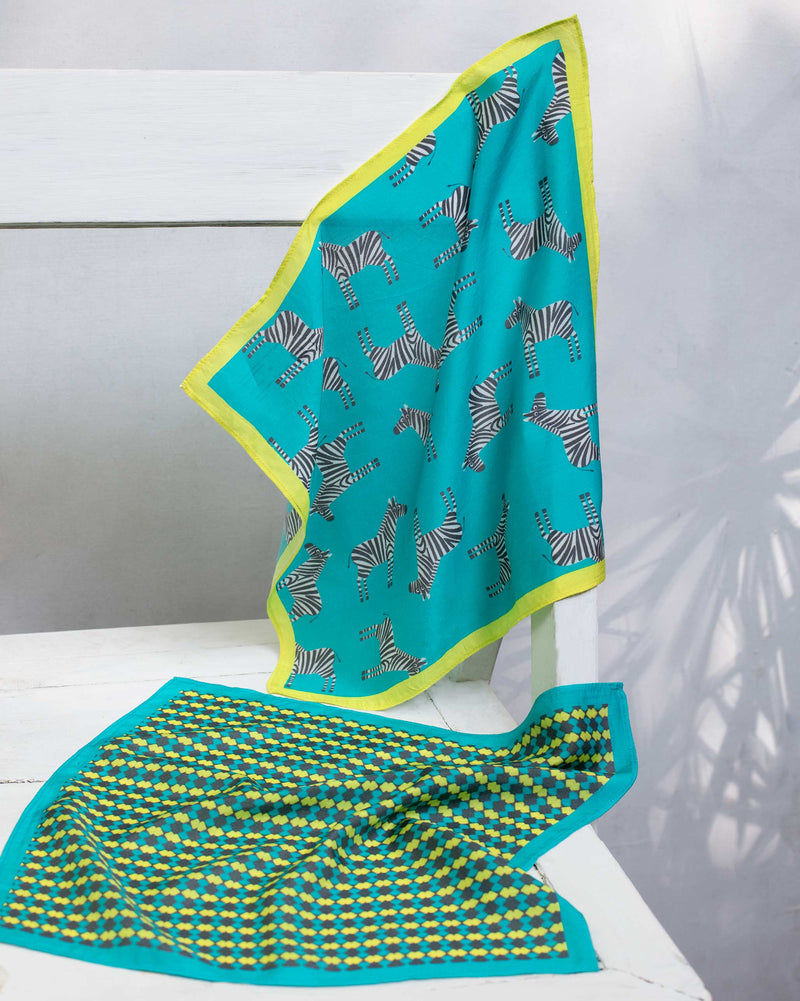 Zebra Pocket Square(Set of 2)