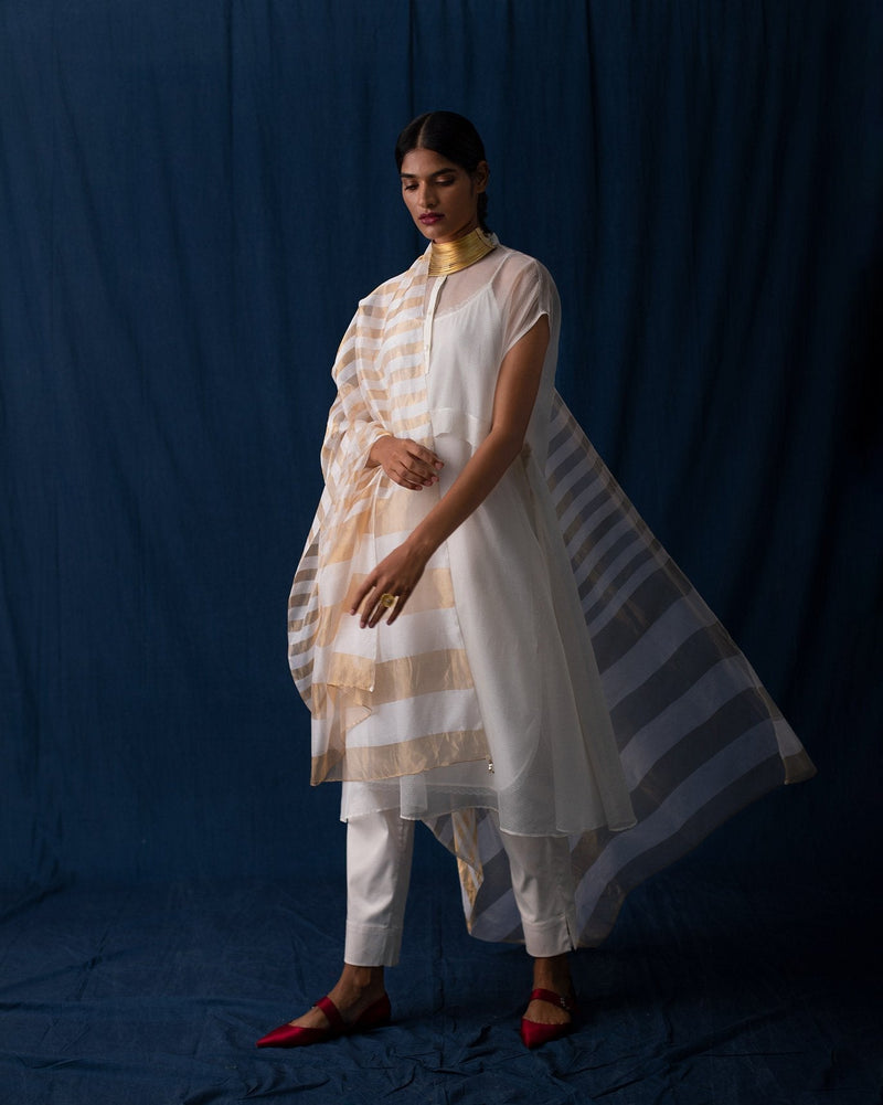Sheer A-Line Kurta & Slip (Set of 2)