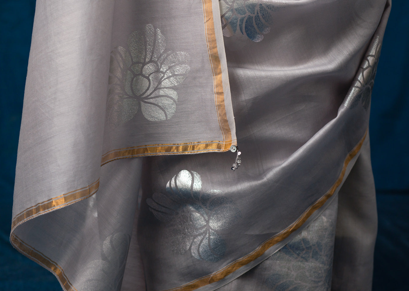 Stardust Sari - Grey